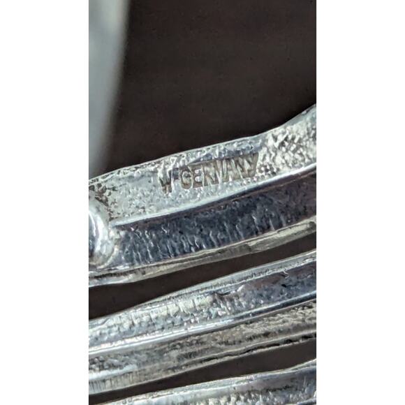 Sterling Silver & Crystal Swan Salt Pepper Cellar Articulated Raimond W. Germany - Picture 9 of 15